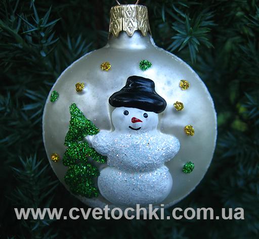 Часы со снеговиком