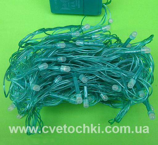 Гирлянда 100 LED зелёная