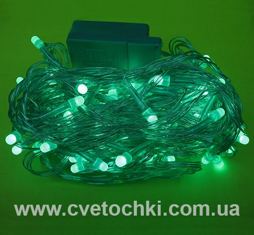 Гирлянда 100 LED зелёная