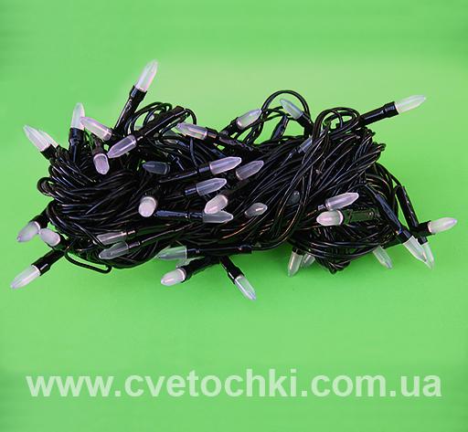 Гирлянда 100 LED мульти (чёрный провод)