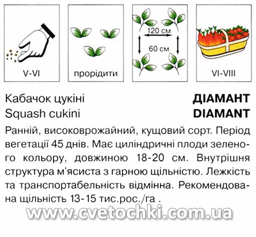 Кабачок цукіні «Діамант» (5 шт.), ТМ «Коуел»