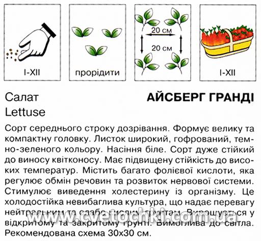 Салат «Айсберг Гранді» (1 г), ТМ «Коуел»