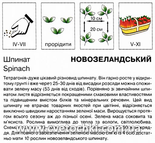 Шпинат «Новозеландський» (1 г), ТМ «Коуел»