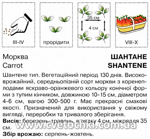 Морква «Шантене» (3 г), ТМ «Коуел»