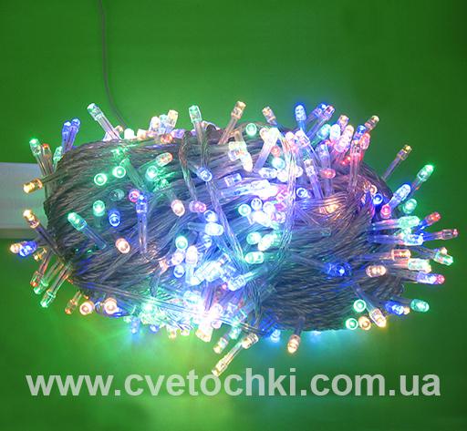 Гірлянда 500 LED мульті (прозорий дріт)