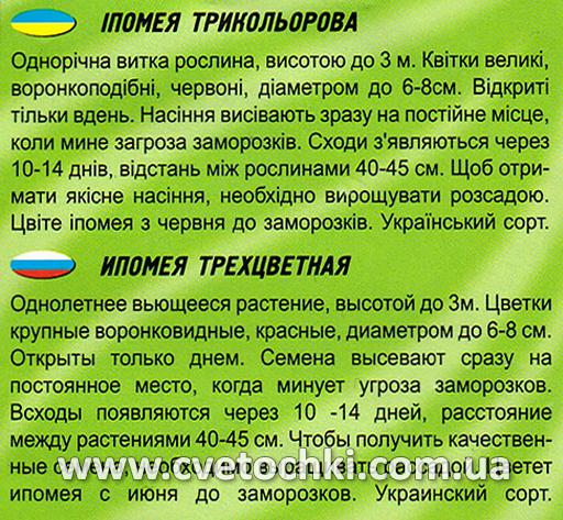 Іпомея трикольорова (25 шт.), ТМ «Геліос»