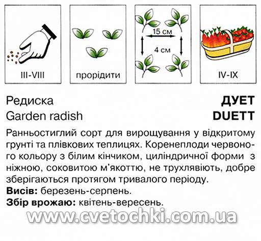 Редиска «Дует» (5 г), ТМ «Коуел»