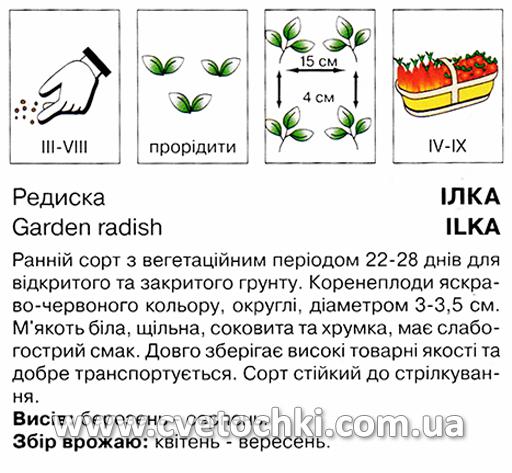 Редиска «Ілка» (5 г), ТМ «Коуел»