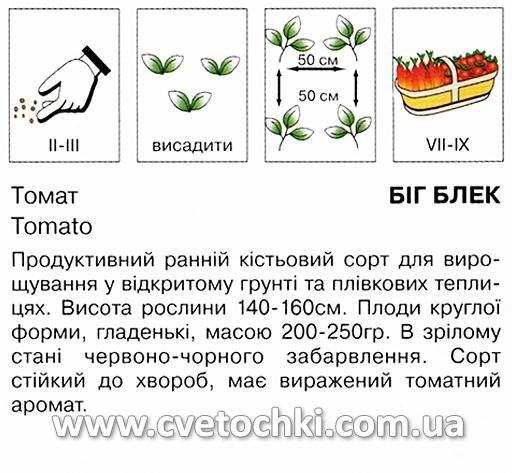 Томат «Біг блек» (0,3 г), ТМ «Коуел»
