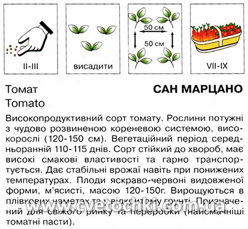 Томат «Сан Марцано» (0,5 г), ТМ «Коуел»